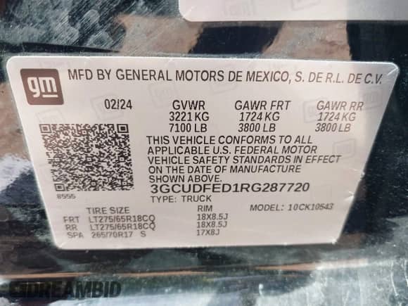2024 Chevrolet Silverado 1500 LT Trail Boss z VIN 3GCUDFED1RG287720, wystawiony jako IAAI lot #42082209 z przebiegiem 23 011 mil mil oraz . Historia ofert i sprzedaży dostępna na DreamBid. Obrazek 9.