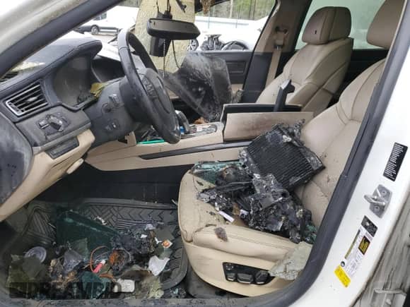 2011 BMW 7 Series 740Li with VIN WBAKB4C58BC574846, listed as a Copart auction lot 44888895 with Not provided miles and Non repairable. Bid and sale history available at DreamBid. Image 7.