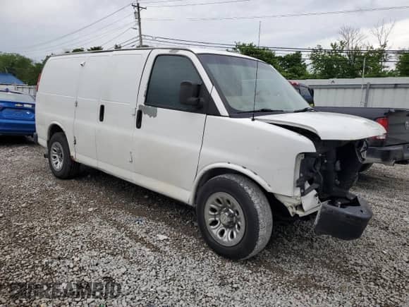 2011 Chevrolet Express Cargo with VIN 1GCSGAFX3B1168470, listed as a Copart auction lot 57462825 with 227,672 mi miles and Salvage title. Bid and sale history available at DreamBid. Image 4.