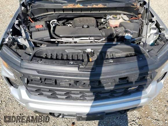 2022 Chevrolet Silverado 1500 Custom with VIN 3GCPDBEKXNG523005, listed as a Copart auction lot 80405015 with 23,215 mi miles and Salvage title. Bid and sale history available at DreamBid. Image 11.