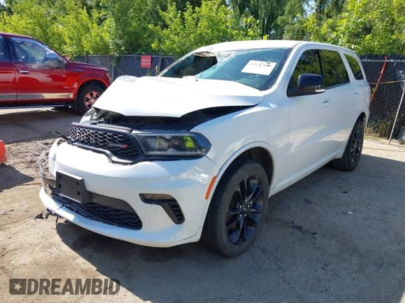 2021 Dodge Durango GT Plus with VIN 1C4RDJDG4MC643495, listed as a IAAI auction lot 42632636 with 76,637 mi miles and . Bid and sale history available at DreamBid. Image 19.