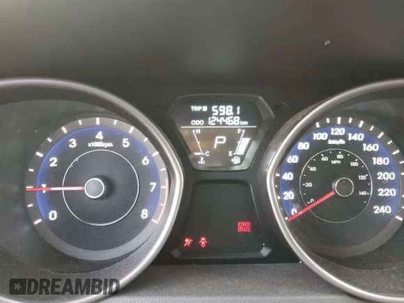 2012 Hyundai Elantra GLS z VIN 5NPDH4AEXCH084542, wystawiony jako Copart lot #80881925 z przebiegiem 124 468 mil mil oraz Szkoda całkowita • Salvage title. Historia ofert i sprzedaży dostępna na DreamBid. Obrazek 9.