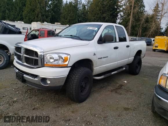 2006 Dodge 2500 SLT with VIN 1D7KS28C36J166101, listed as a Copart auction lot 83710564 with 172,592 mi miles and Salvage title. Bid and sale history available at DreamBid. Image 1.