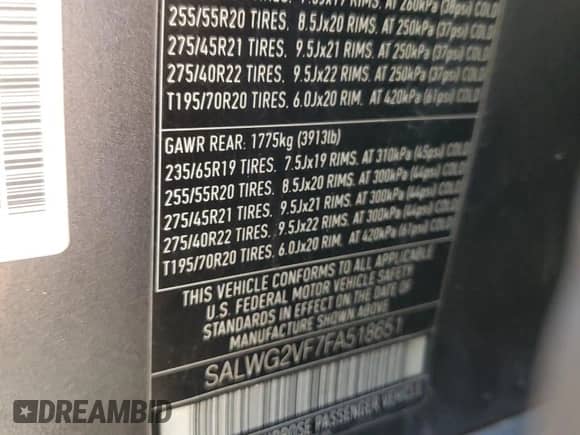 2015 Land Rover Range Rover Sport HSE с VIN SALWG2VF7FA518651, выставлен на аукционе Copart как лот 86503935 с пробегом 169 008 миль миль и Чистый • Clean title. История ставок и продаж доступна на DreamBid. Изображение 13.