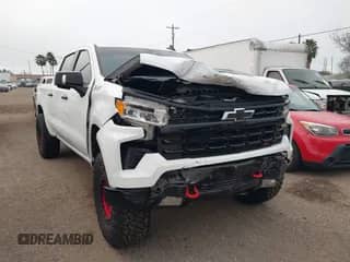 2024 Chevrolet Silverado 1500 LT Trail Boss with VIN 3GCUDFE81RG231196, listed as a IAAI auction lot 41242013 with 14,747 mi miles and . Bid and sale history available at DreamBid. Image 1.
