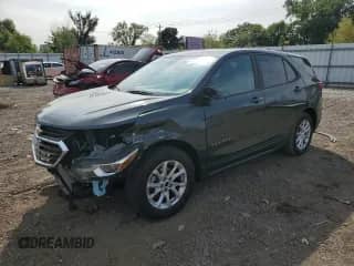 2020 Chevrolet Equinox LS with VIN 3GNAXHEV3LS565611, listed as a Copart auction lot 71737075 with 75,110 mi miles and Salvage title. Bid and sale history available at DreamBid. Image 1.