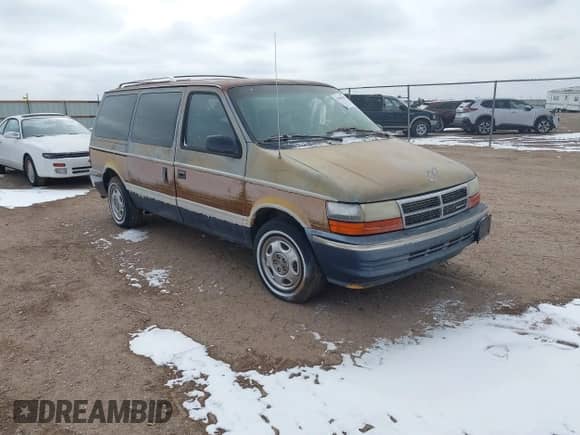 1991 Dodge Grand Caravan with VIN 1B4GK54R4MX558183, listed as a IAAI auction lot 41604086 with 210,400 mi miles and . Bid and sale history available at DreamBid. Image 1.