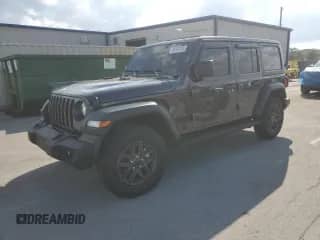 2024 Jeep Wrangler Sport S с VIN 1C4PJXDN5RW125340, выставлен на аукционе Copart как лот 84597295 с пробегом Не указан миль и Списание • Salvage title. История ставок и продаж доступна на DreamBid. Изображение 1.