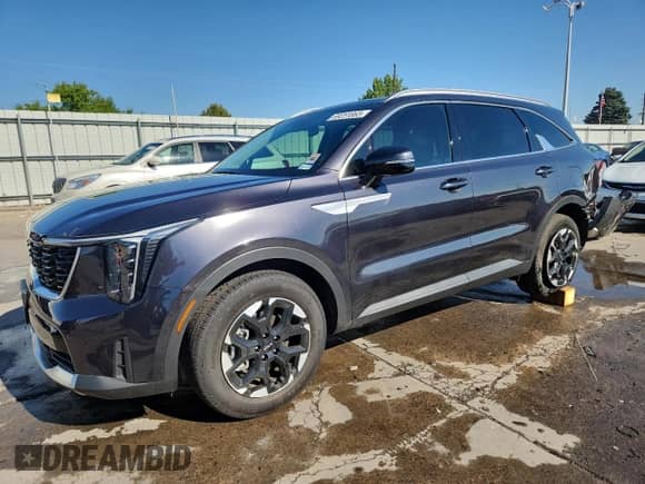 2025 Kia Sorento S с VIN 5XYRL4JC4SG382187, выставлен на аукционе Copart как лот 69251865 с пробегом 1 595 миль миль и Чистый • Clean title. История ставок и продаж доступна на DreamBid. Изображение 1.