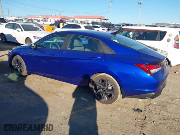 2023 Hyundai Elantra SEL with VIN KMHLS4AG3PU464425, listed as a IAAI auction lot 43472719 with 7,329 mi miles and . Bid and sale history available at DreamBid. Image 3.