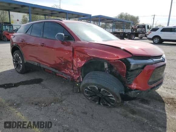 2024 Chevrolet Blazer EV eAWD RS z VIN 3GNKDCRJ7RS253694, wystawiony jako Copart lot #54578495 z przebiegiem 7 656 mil mil oraz Szkoda całkowita • Salvage title. Historia ofert i sprzedaży dostępna na DreamBid. Obrazek 4.