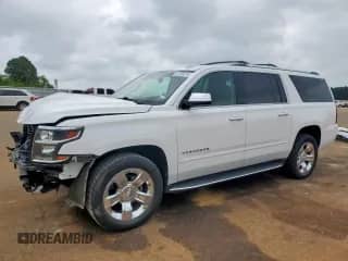 2019 Chevrolet Suburban LTZ z VIN 1GNSCJKC0KR317330, wystawiony jako Copart lot #81759215 z przebiegiem 158 006 mil mil oraz Szkoda całkowita • Salvage title. Historia ofert i sprzedaży dostępna na DreamBid. Obrazek 1.