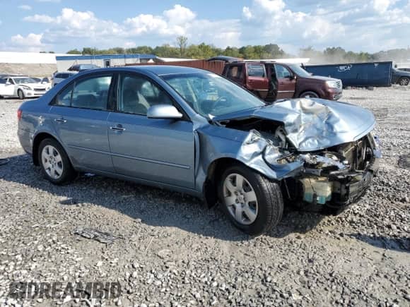 2009 Hyundai Sonata GLS with VIN 5NPET46CX9H566768, listed as a Copart auction lot 80718645 with 143,616 mi miles and Salvage title. Bid and sale history available at DreamBid. Image 4.