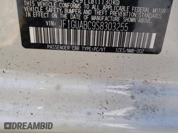 2025 Subaru Impreza с VIN JF1GUABC9S8303255, выставлен на аукционе Copart как лот 72063155 с пробегом 738 миль миль и Списание • Salvage title. История ставок и продаж доступна на DreamBid. Изображение 12.