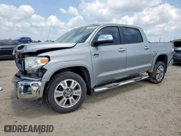 2016 Toyota Tundra Platinum with VIN 5TFGW5F13GX194969, listed as a Copart auction lot 58229245 with 118,574 mi miles and Salvage title. Bid and sale history available at DreamBid. Image 1.