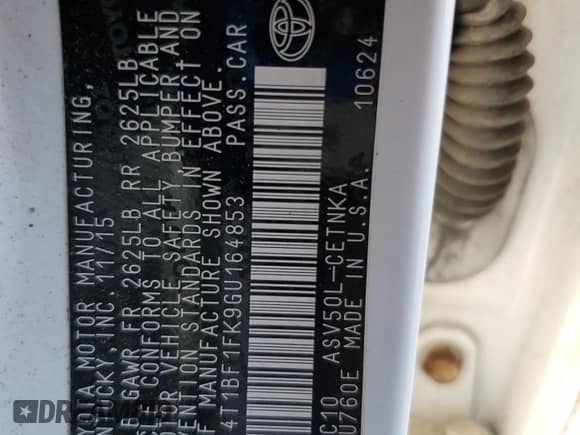 2016 Toyota Camry XLE with VIN 4T1BF1FK9GU164853, listed as a Copart auction lot 69466875 with 118,044 mi miles and Salvage title. Bid and sale history available at DreamBid. Image 13.