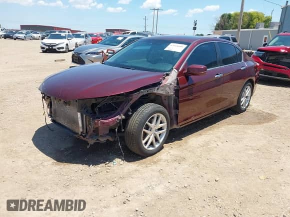 2013 Honda Accord EX-L z VIN 1HGCR2F83DA121697, wystawiony jako IAAI lot #42668606 z przebiegiem 122 289 mil mil oraz . Historia ofert i sprzedaży dostępna na DreamBid. Obrazek 2.