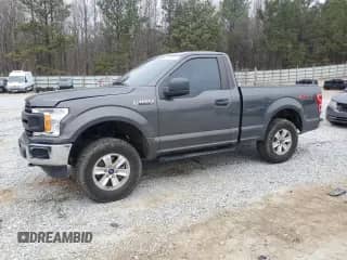 2019 Ford F-150 XL with VIN 1FTMF1EP8KKC64621, listed as a Copart auction lot 42738065 with 55,362 mi miles and Salvage title. Bid and sale history available at DreamBid. Image 1.