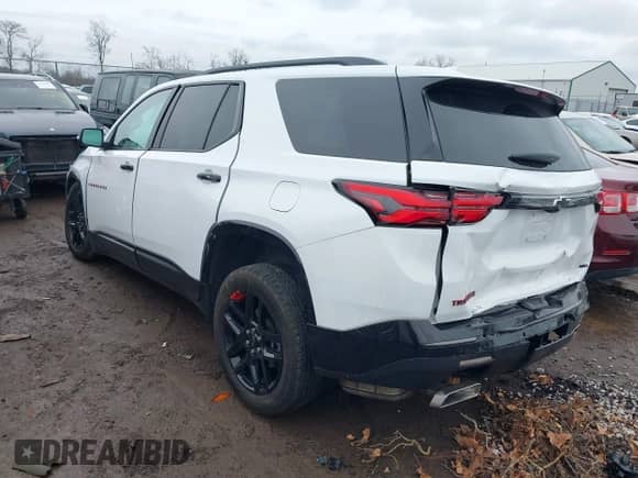2023 Chevrolet Traverse Premier with VIN 1GNEVKKW6PJ314896, listed as a IAAI auction lot 41552390 with 25,535 mi miles and . Bid and sale history available at DreamBid. Image 3.