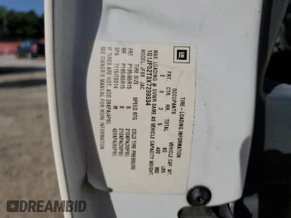 1999 Chevrolet Cavalier LS with VIN 1G1JF52T3X7239334, listed as a Copart auction lot 56937265 with Not provided miles and Salvage title. Bid and sale history available at DreamBid. Image 12.