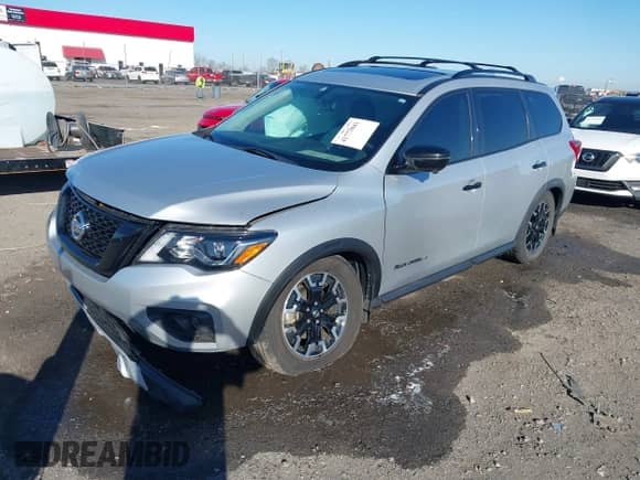 2019 Nissan Pathfinder SL with VIN 5N1DR2MN0KC640232, listed as a IAAI auction lot 41773841 with 98,155 mi miles and . Bid and sale history available at DreamBid. Image 2.