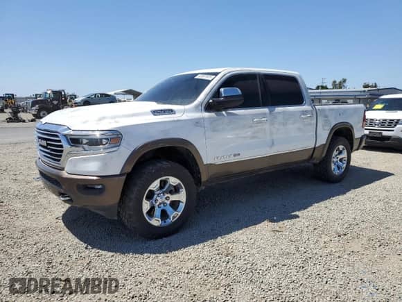 2022 Ram 1500 Longhorn with VIN 1C6SRFKT5NN109323, listed as a Copart auction lot 53997605 with 20,735 mi miles and Salvage title. Bid and sale history available at DreamBid. Image 1.