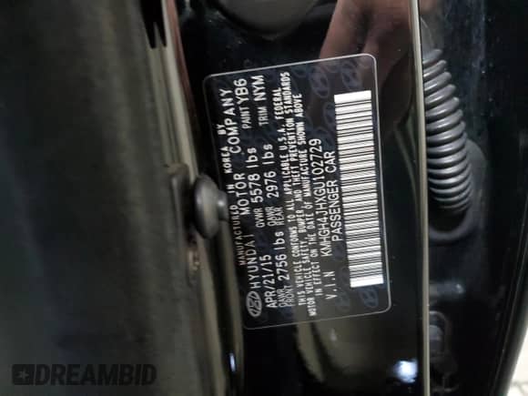 2016 Hyundai Equus Ultimate с VIN KMHGH4JHXGU102729, выставлен на аукционе Copart как лот 77043834 с пробегом 64 191 миль миль и Списание • Salvage title. История ставок и продаж доступна на DreamBid. Изображение 14.