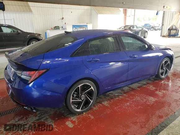 2021 Hyundai Elantra N Line z VIN KMHLR4AF8MU113220, wystawiony jako Copart lot #64006525 z przebiegiem 44 245 mil mil oraz Szkoda całkowita • Salvage title. Historia ofert i sprzedaży dostępna na DreamBid. Obrazek 3.