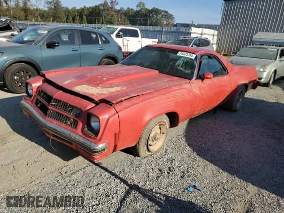 1974 Chevrolet El Camino with VIN 1C80H3K536117, listed as a Copart auction lot 74525784 with Not provided miles and Non repairable. Bid and sale history available at DreamBid. Image 1.