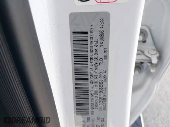 2019 Ram 1500 Big Horn with VIN 1C6SRFFT6KN699361, listed as a IAAI auction lot 42834909 with 70,128 mi miles and . Bid and sale history available at DreamBid. Image 9.