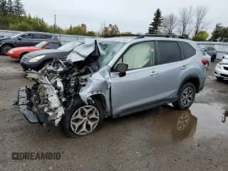 2021 Subaru Forester z VIN JF2SKEJC6MH489635, wystawiony jako Copart lot #83819635 z przebiegiem Nie podano mil oraz Nie do naprawy • Non repairable. Historia ofert i sprzedaży dostępna na DreamBid. Obrazek 1.