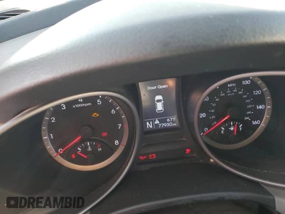 2016 Hyundai Santa Fe with VIN 5XYZTDLB4GG323250, listed as a Copart auction lot 86855355 with 77,930 mi miles and Salvage title. Bid and sale history available at DreamBid. Image 9.