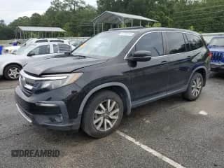 2019 Honda Pilot EX-L z VIN 5FNYF6H45KB031681, wystawiony jako Copart lot #67950245 z przebiegiem 93 877 mil mil oraz Szkoda całkowita • Salvage title. Historia ofert i sprzedaży dostępna na DreamBid. Obrazek 1.
