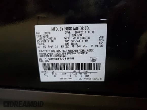 2018 Ford Explorer z VIN 1FM5K8B84JGB25458, wystawiony jako Copart lot #89856305 z przebiegiem 124 521 mil mil oraz Czysty tytuł • Clean title. Historia ofert i sprzedaży dostępna na DreamBid. Obrazek 13.