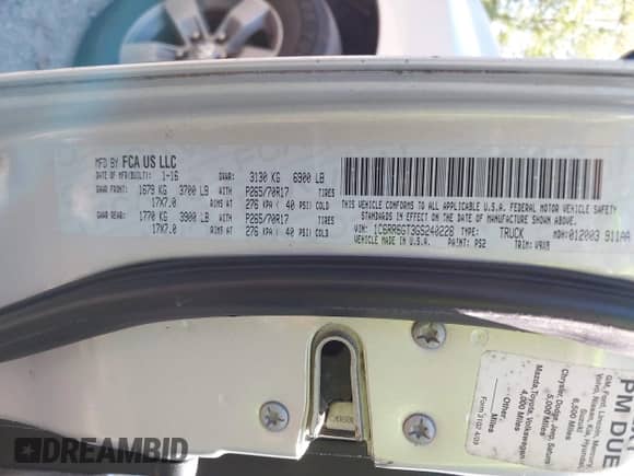 2016 Ram 1500 Big Horn с VIN 1C6RR6GT3GS240228, выставлен на аукционе IAAI как лот 42802954 с пробегом 237 804 миль миль и . История ставок и продаж доступна на DreamBid. Изображение 9.