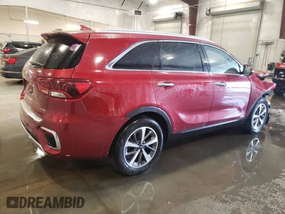 2019 Kia Sorento EX with VIN 5XYPHDA57KG537258, listed as a Copart auction lot 66672025 with 77,621 mi miles and Salvage title. Bid and sale history available at DreamBid. Image 3.