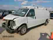 2023 Chevrolet Express Cargo z VIN 1GCWGBFPXP1220787, wystawiony jako Copart lot #89430705 z przebiegiem 57 408 mil mil oraz Szkoda całkowita • Salvage title. Historia ofert i sprzedaży dostępna na DreamBid. Obrazek 1.