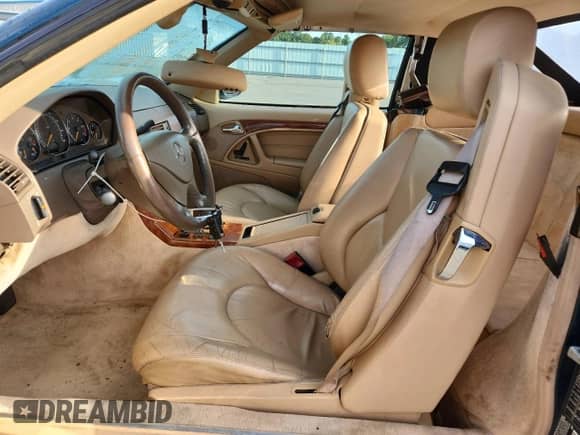 2000 Mercedes-Benz SL 500 with VIN WDBFA68FXYF195292, listed as a Copart auction lot 80186465 with 160,003 mi miles and Clean title. Bid and sale history available at DreamBid. Image 7.