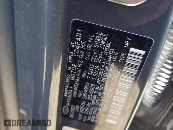 2024 Hyundai Kona N Line с VIN KM8HACA30RU103432, выставлен на аукционе Copart как лот 74063904 с пробегом 7 506 миль миль и Списание • Salvage title. История ставок и продаж доступна на DreamBid. Изображение 13.