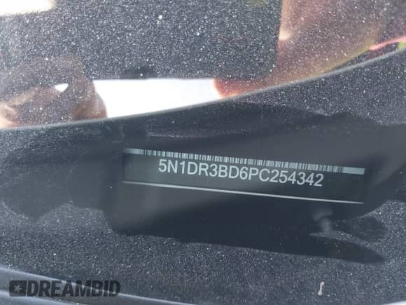 2023 Nissan Pathfinder Rock Creek with VIN 5N1DR3BD6PC254342, listed as a IAAI auction lot 41950069 with 26,144 mi miles and . Bid and sale history available at DreamBid. Image 9.