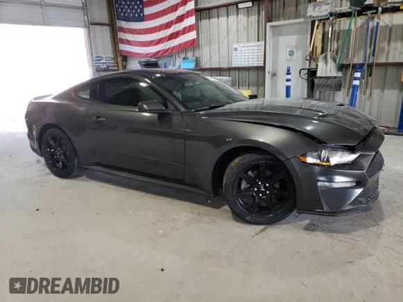 2018 Ford Mustang EcoBoost with VIN 1FA6P8TH8J5128938, listed as a Copart auction lot 81827595 with 53,929 mi miles and Salvage title. Bid and sale history available at DreamBid. Image 4.