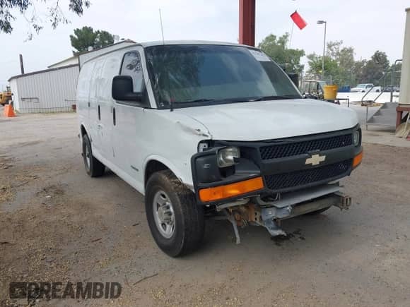 2003 Chevrolet Express Cargo with VIN 1GCGG25U431221925, listed as a IAAI auction lot 41787365 with 102,690 mi miles and . Bid and sale history available at DreamBid. Image 1.