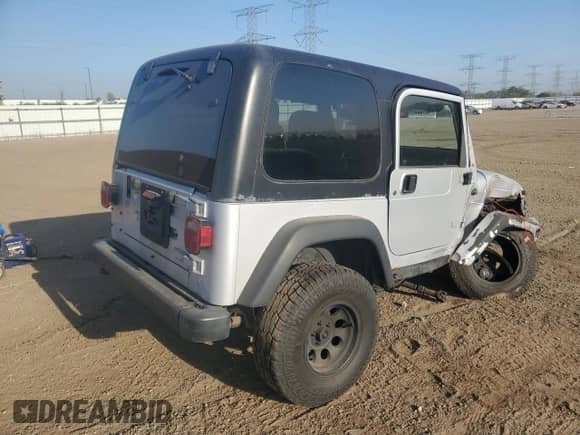 2003 Jeep Wrangler X z VIN 1J4FA39S63P356911, wystawiony jako Copart lot #81295295 z przebiegiem 92 861 mil mil oraz Szkoda całkowita • Salvage title. Historia ofert i sprzedaży dostępna na DreamBid. Obrazek 3.