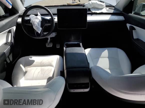 2022 Tesla Model Y Performance with VIN 7SAYGDEFXNF406995, listed as a Copart auction lot 70490065 with 96,088 mi miles and Salvage title. Bid and sale history available at DreamBid. Image 8.