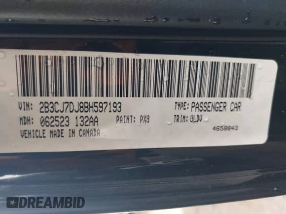 2011 Dodge Challenger SRT-8 z VIN 2B3CJ7DJ8BH597193, wystawiony jako IAAI lot #42069775 z przebiegiem 99 645 mil mil oraz . Historia ofert i sprzedaży dostępna na DreamBid. Obrazek 9.