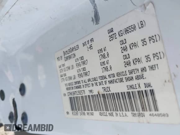 2005 Dodge 1500 SLT с VIN 1D7HA16N75J582579, выставлен на аукционе IAAI как лот 41935152 с пробегом 194 937 миль миль и . История ставок и продаж доступна на DreamBid. Изображение 9.