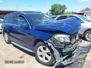 2017 Mercedes-Benz GLS 450 with VIN 4JGDF6EE6HA834847, listed as a IAAI auction lot 43055147 with 169,563 mi miles and . Bid and sale history available at DreamBid. Image 1.
