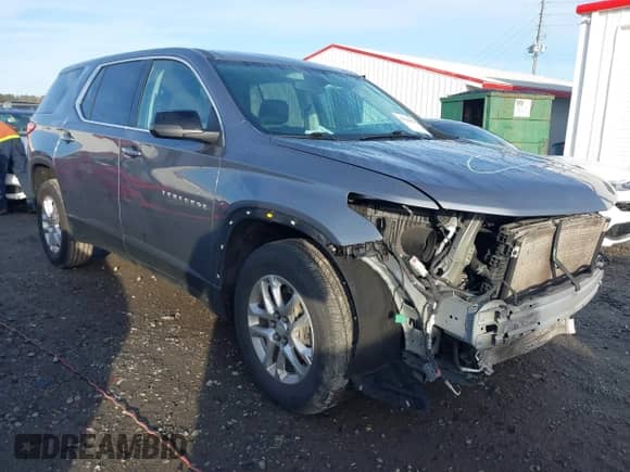 2021 Chevrolet Traverse LS with VIN 1GNEVFKW2MJ115346, listed as a IAAI auction lot 41216633 with 65,061 mi miles and . Bid and sale history available at DreamBid. Image 1.