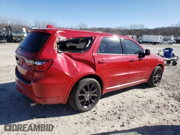 2015 Dodge Durango R/T with VIN 1C4SDJCTXFC236557, listed as a Copart auction lot 41678894 with 109,923 mi miles and Salvage title. Bid and sale history available at DreamBid. Image 3.