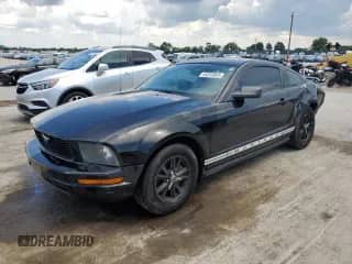 2005 Ford Mustang Deluxe with VIN 1ZVFT80N855107171, listed as a Copart auction lot 64255855 with 251,576 mi miles and Salvage title. Bid and sale history available at DreamBid. Image 1.